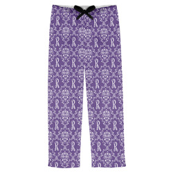 Initial Damask Mens Pajama Pants - L (Personalized)