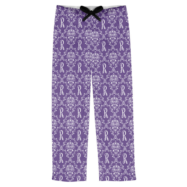 Custom Initial Damask Mens Pajama Pants - 2XL (Personalized)