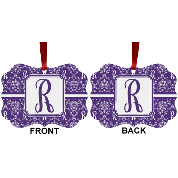 Initial Damask Metal Benilux Ornament - Front and Back (APPROVAL)