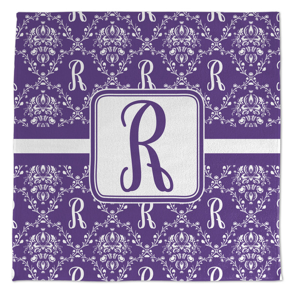 Initial Damask Microfiber Dish Rag - APPROVAL