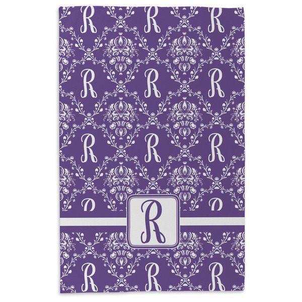 Initial Damask Microfiber Dish Towel - APPROVAL