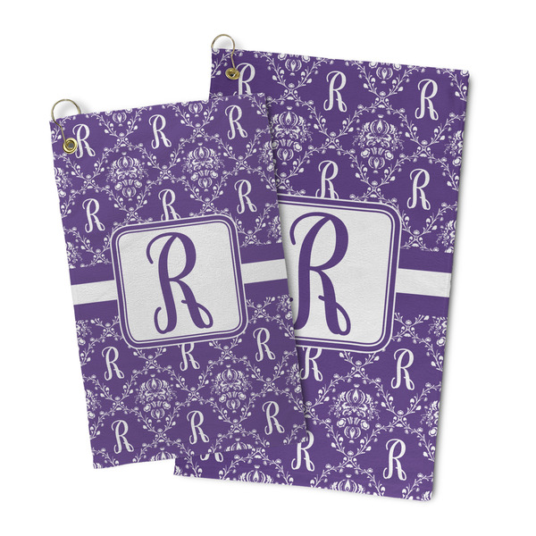 Initial Damask Microfiber Golf Towel - PARENT/MAIN