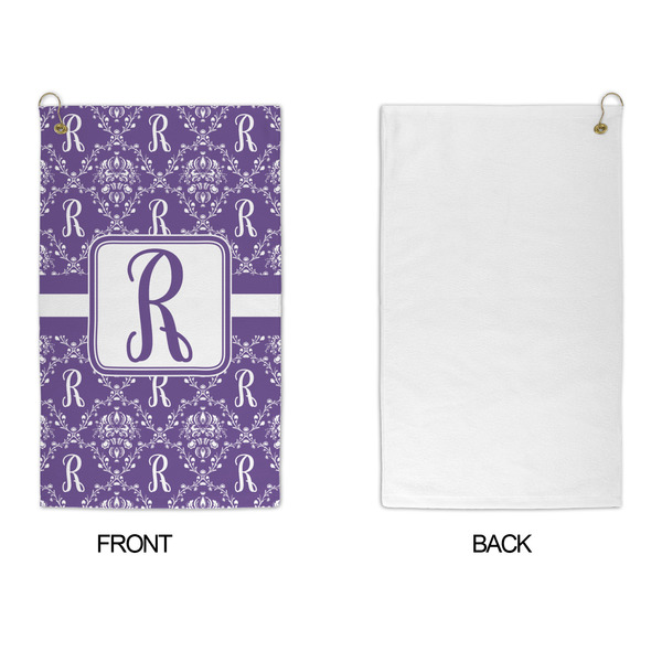 Initial Damask Microfiber Golf Towels - APPROVAL