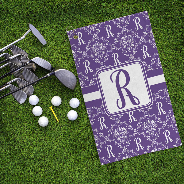Initial Damask Microfiber Golf Towels - LIFESTYLE