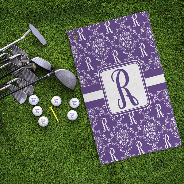 Initial Damask Microfiber Golf Towels - LIFESTYLE
