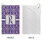Initial Damask Microfiber Golf Towels - Small - APPROVAL