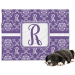 Initial Damask Dog Blanket - Large (Personalized)