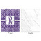 Initial Damask Minky Blanket - 50"x60" - Single Sided - Front & Back