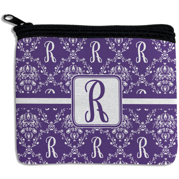 Custom Initial Damask Rectangular Coin Purse (Personalized)