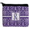 Initial Damask Neoprene Coin Purse - Front
