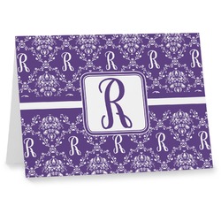 Initial Damask Note cards (Personalized)