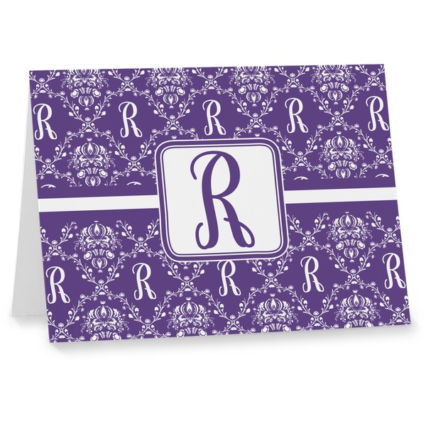 Custom Initial Damask Note cards (Personalized)