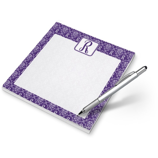 Custom Initial Damask Notepad (Personalized)