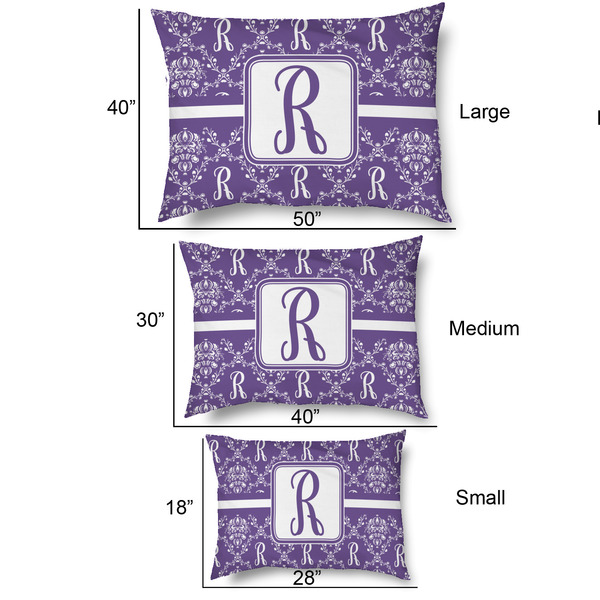 Initial Damask Outdoor Dog Beds - SIZE CHART