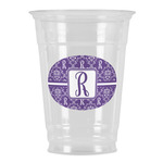 Initial Damask Party Cups - 16oz