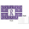 Initial Damask Disposable Paper Placemat - Front & Back
