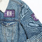 Initial Damask Patches Lifestyle Jean Jacket Detail