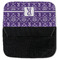 Initial Damask Pencil Case - Back Open