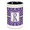 Initial Damask Ceramic Pencil Holders - Black