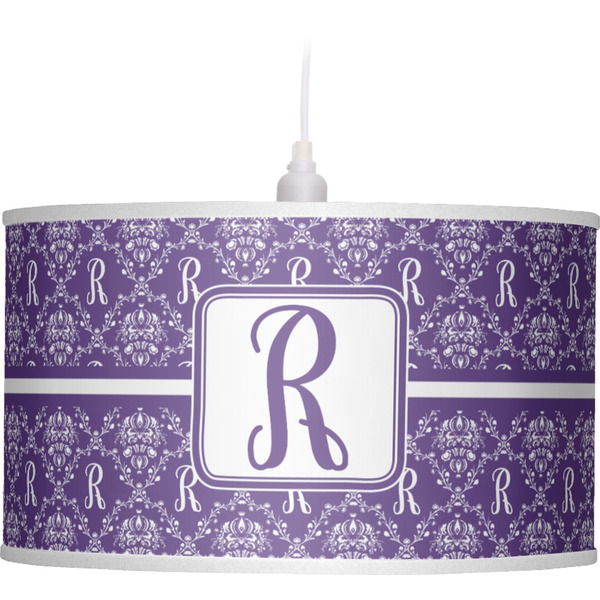 Personalized Initial Damask Pendant Lamp Shade