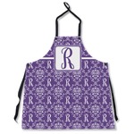 Initial Damask Apron Without Pockets