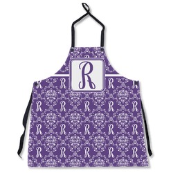 Initial Damask Apron Without Pockets