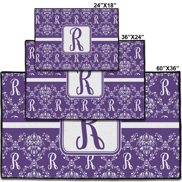 Initial Damask Personalized Door Mat - Group Parent IMF
