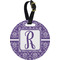 Personalized Initial Damask Personalized Round Luggage Tag