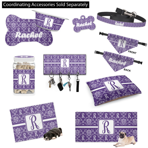 Initial Damask Customized Pet Accessories