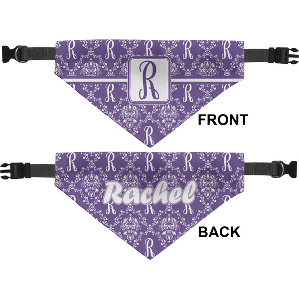 Initial Damask Pet Bandana Approval