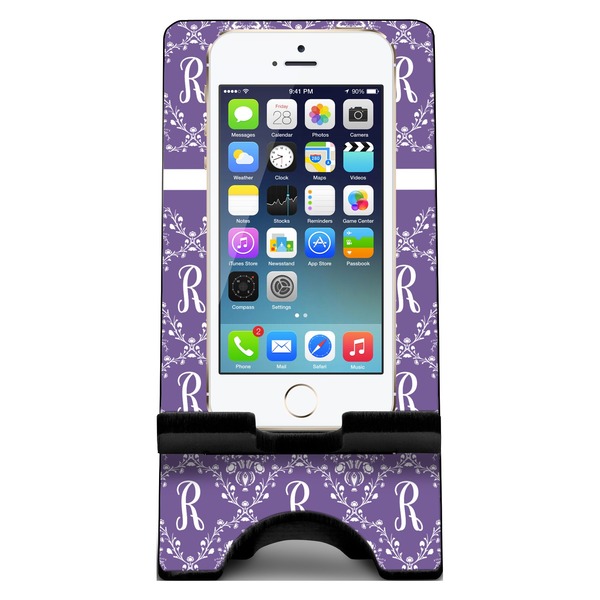 Initial Damask Phone Stand w/ Phone