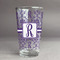 Initial Damask Pint Glass - Full Fill w Transparency - Front/Main