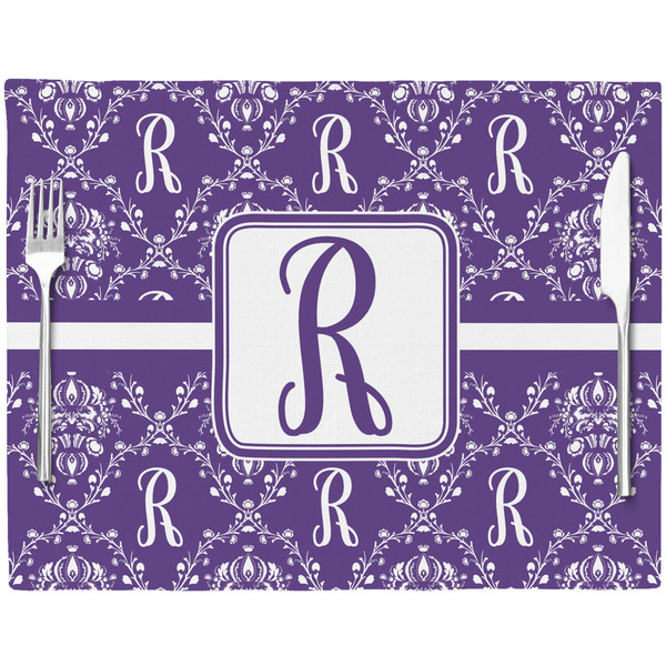 Initial Damask Placemat with Props