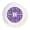 Initial Damask Plastic Party Dinner Plates - Approval