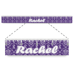 Initial Damask Plastic Ruler - 12"