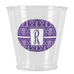 Initial Damask Plastic Shot Glass