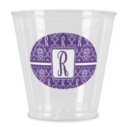 Initial Damask Plastic Shot Glass
