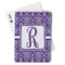 Initial Damask Playing Cards - Front View