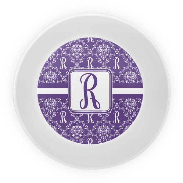 Initial Damask Melamine Bowl - Center