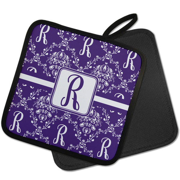 Initial Damask Pot Holders - PARENT MAIN