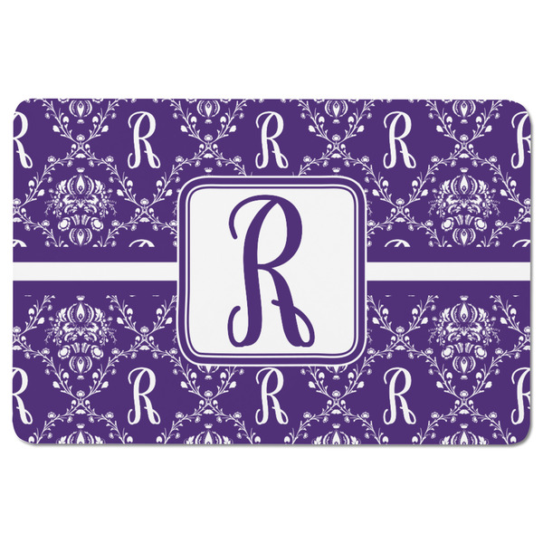 Initial Damask Rectangular Fridge Magnet - FRONT