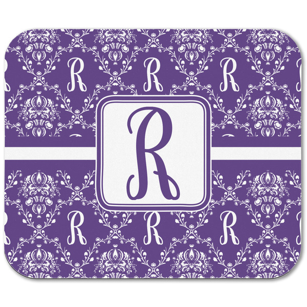 Initial Damask Rectangular Mouse Pad - APPROVAL