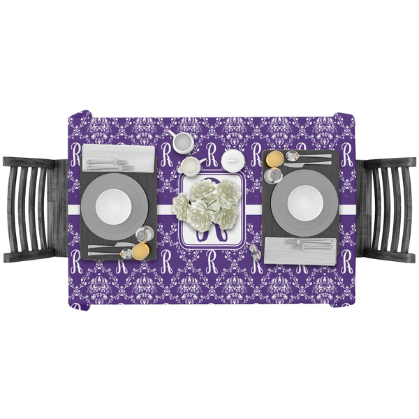 Initial Damask Rectangular Tablecloths - LIFESTYLE