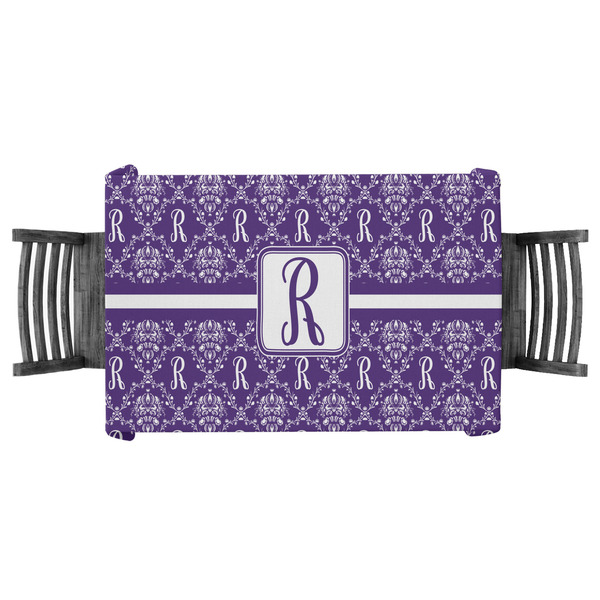 Custom Initial Damask Tablecloth - 58"x58" (Personalized)