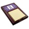 Initial Damask Red Mahogany Sticky Note Holder - Angle