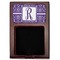 Initial Damask Red Mahogany Sticky Note Holder - Flat