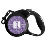 Initial Damask Retractable Dog Leash (Personalized)