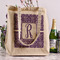 Initial Damask Reusable Cotton Grocery Bag - In Context
