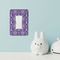Initial Damask Rocker Light Switch Covers - Single - IN CONTEXT
