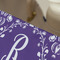 Initial Damask Large Rope Tote - Close Up View